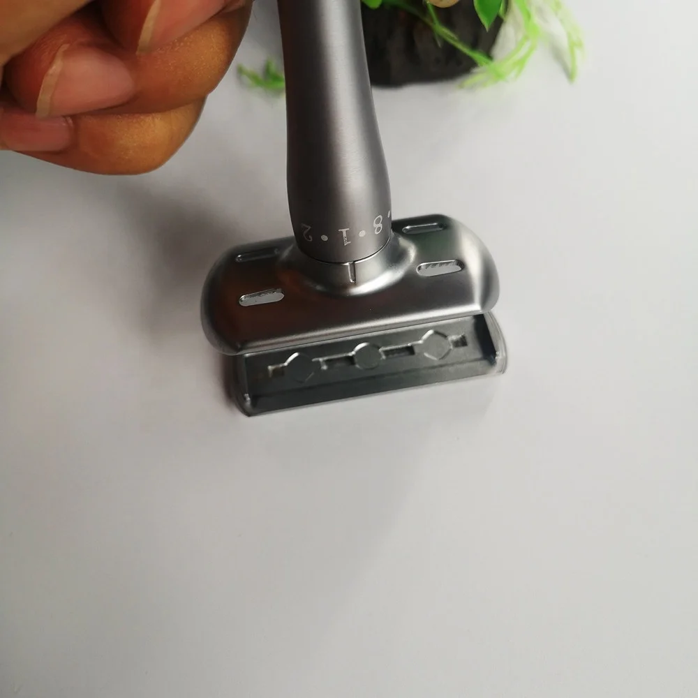 Navalha de seguranca para homens SNMIRN novo estilo de adsorcao magnetica de metal ajustavel de borda dupla