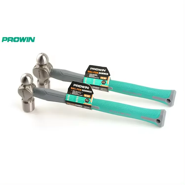 PROWIN Professional Drop-forged Carbon Steel 16oz/24oz Ball Pein Hammer With Fiberglass Handle Round Head Hammer