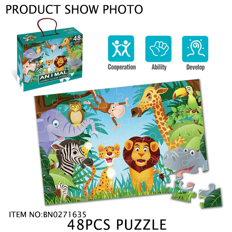 Enlighten Jumbo Floor Puzzle Forest and Wildlife Kids Jigsaw Puzzle 48 PCS
