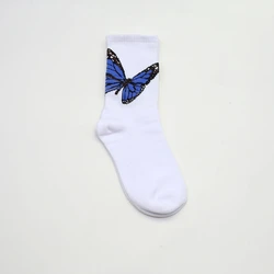 Palm Butterfly Women Socks Angel Cotton Street Sports Socks Men Crew Socks