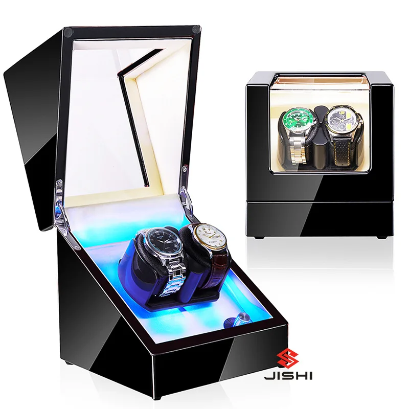 2023 Luxury Display Wood Watch Box Portable Single Watch Winder Rotating Watch Box for Sale