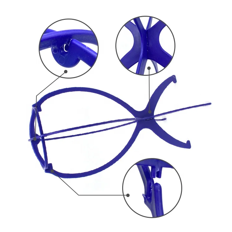 Gloway High Quality Foldable Collapsible Hanging Adjustable Custom Hair Wig Stand Plastic Wig Holder Tripod Display Stand