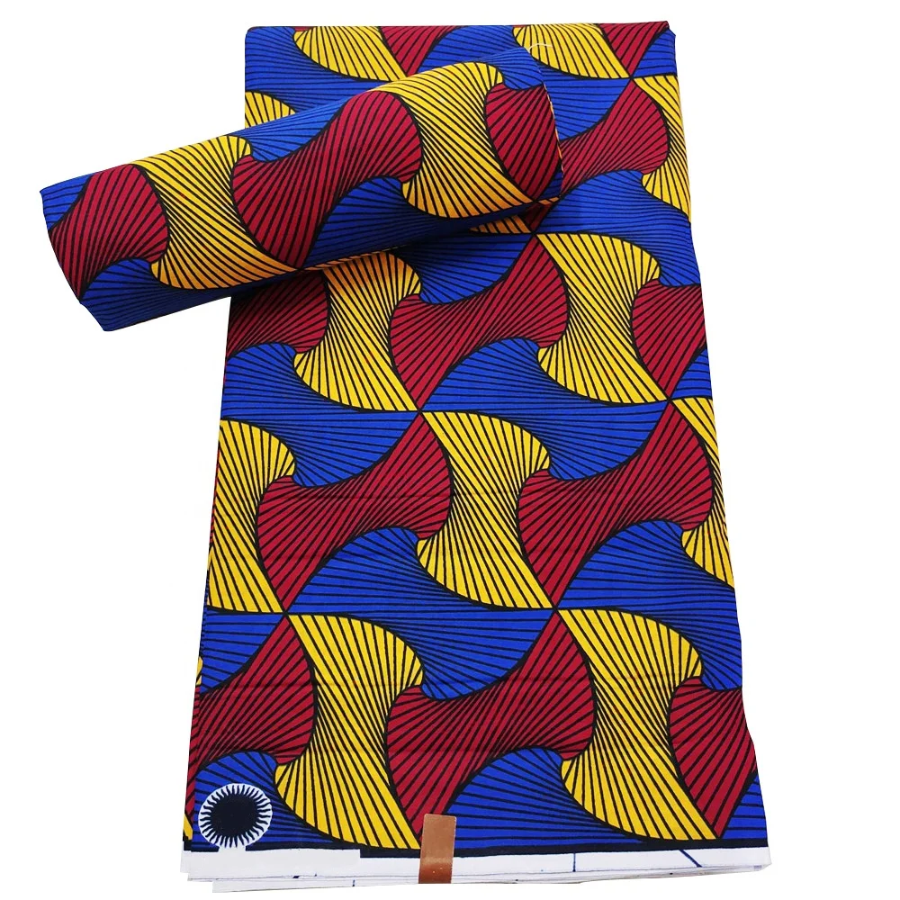 ACI African Wax Prints Fabric Wholesale Cotton Loincloth Veritable Real Wax African Ankara Fabrics 6 Yards/Piece For Lady Dress