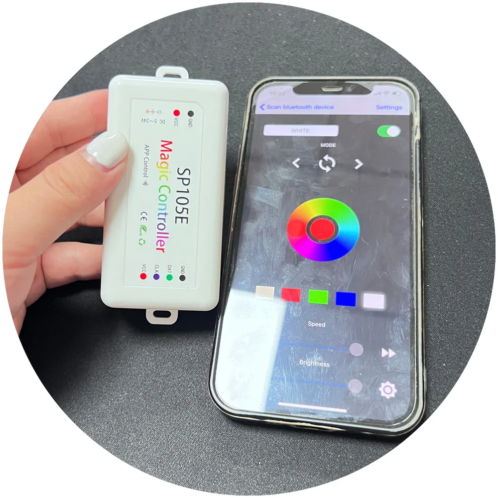 Пульт дистанционного управления SP105E волшебный с Bluetooth-переключателем для светодиодного освещения 5 В 12 18 24 волшебной светодиодной ленты