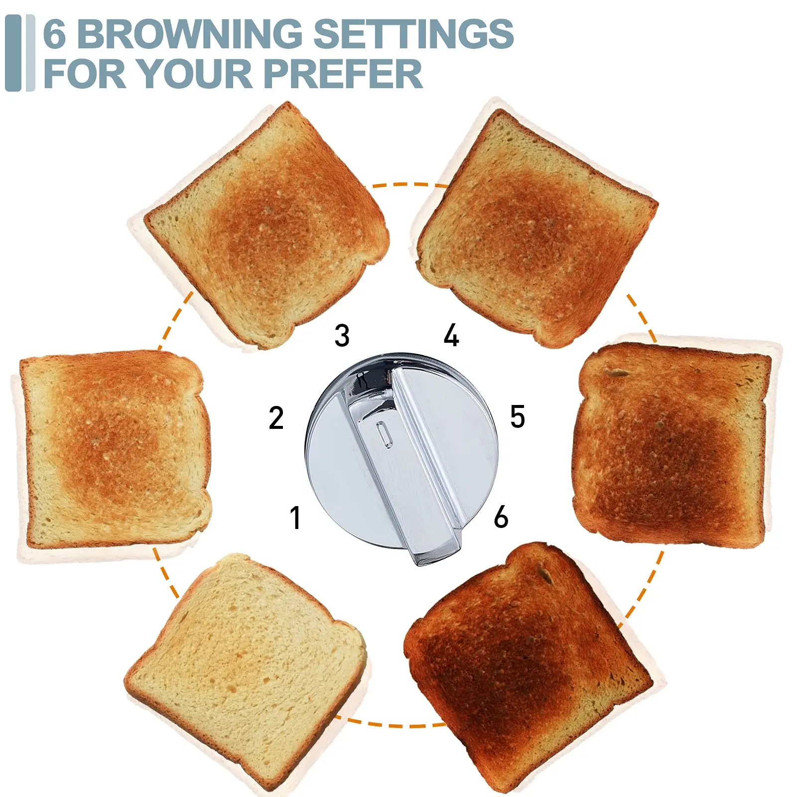 4 Stainless Steel Toaster,LED Display & Extra Wide Slots,6 Shade Settings,Cancel/Bagel/Defrost Function,Removable Crumb Tray