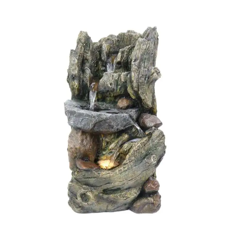 Natural garden  Traditional Rockery Water with mountain spring resin decoration in Garden yard lawn tie water Fountain