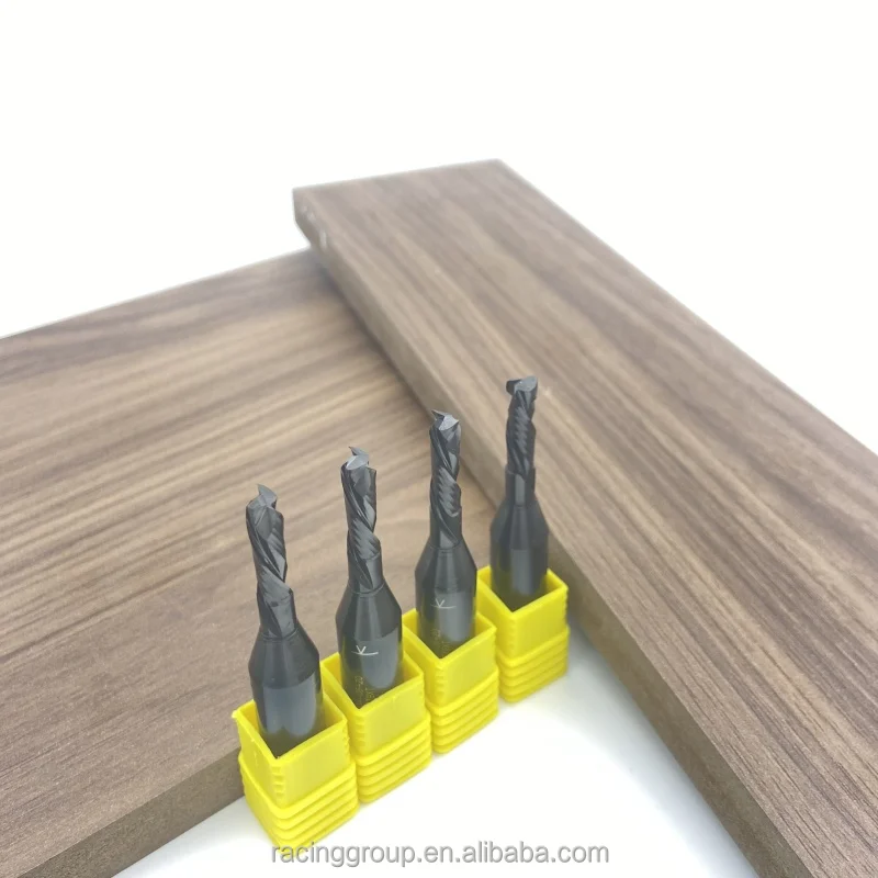Carbide cut double spiral bit 3 flute TCT wood router bits milling cutters for wood