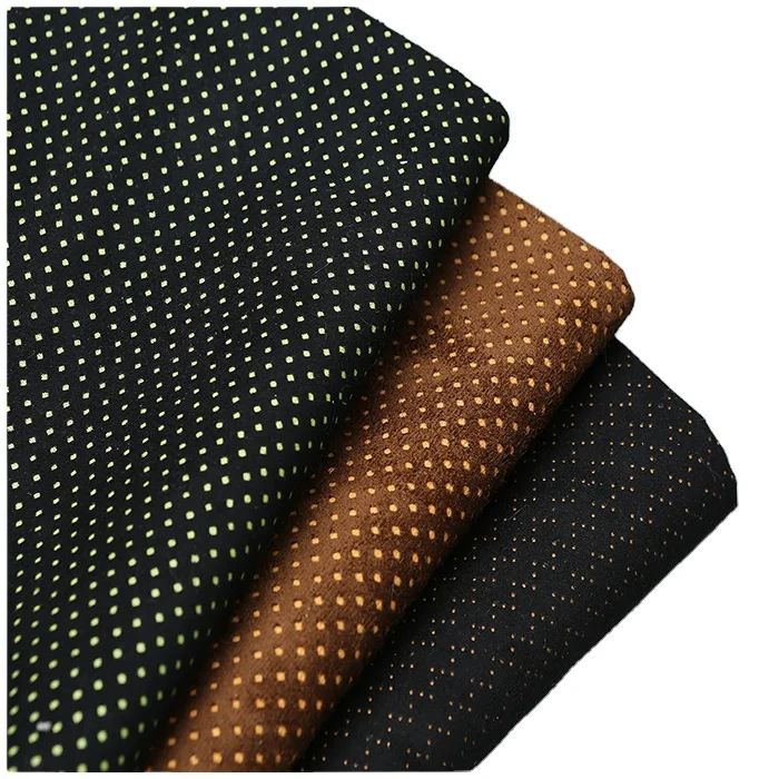 Дешевая замшевая ткань, связанная с тканью aloba, дырокол, замшевая ткань для обуви