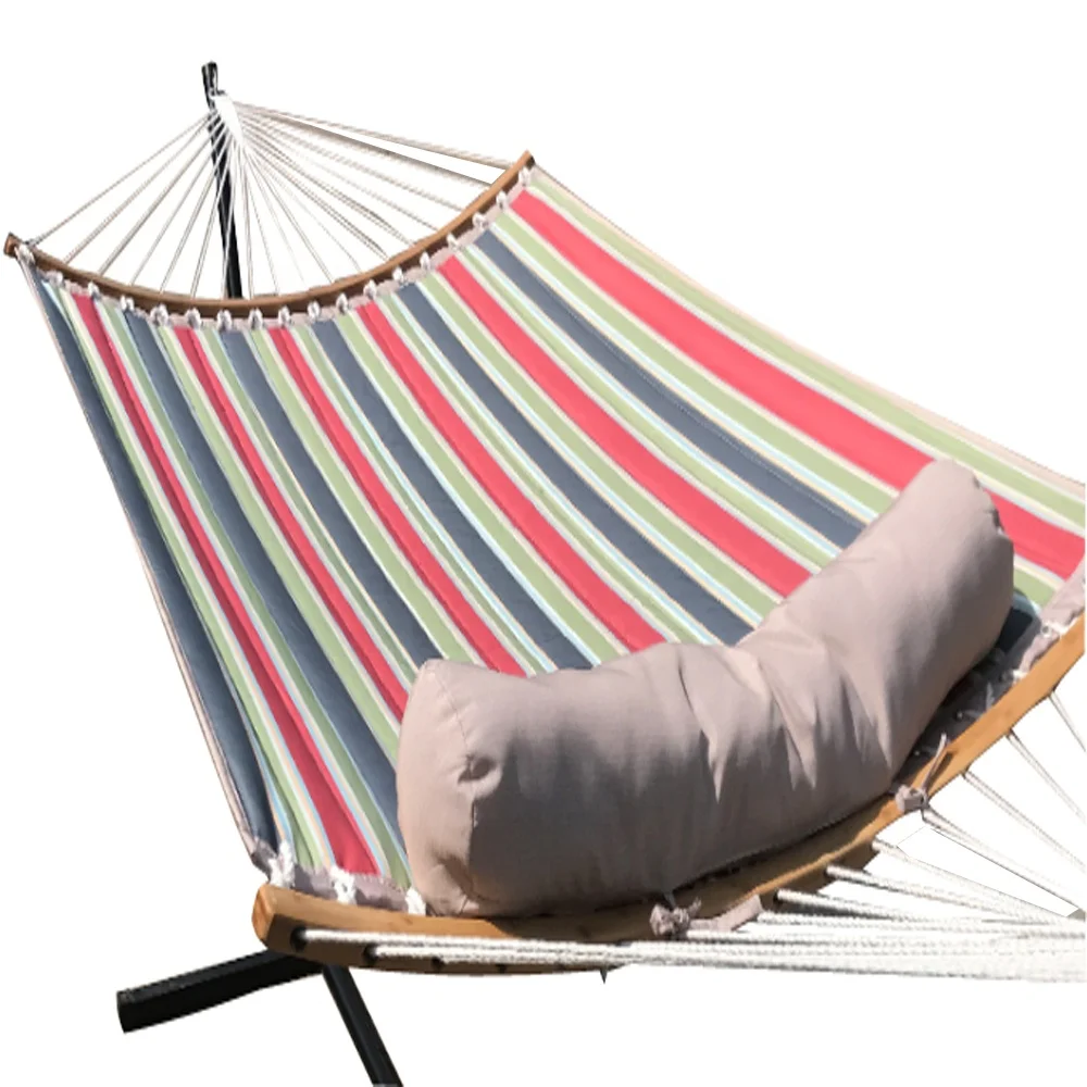 Curved Folding Bar Portable Hammock with Pillow and Carry Bag Hammock Swing