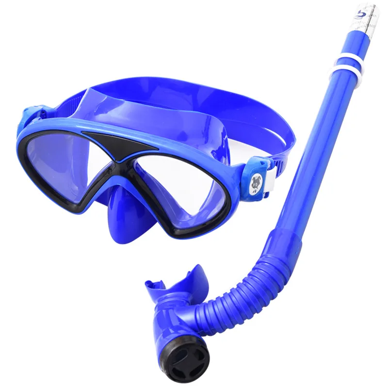 Professional PVC Comfortable Diving Mask and Dry Snorkel Set Kids Scuba Swimming Diving Gear