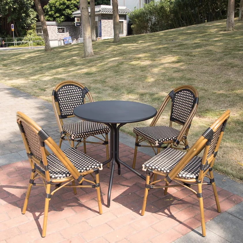 Fashion Luxury Style Mediterranean Bamboo Rattan Stackable Chair Dining Room Modern Chair Restaurant Chairs