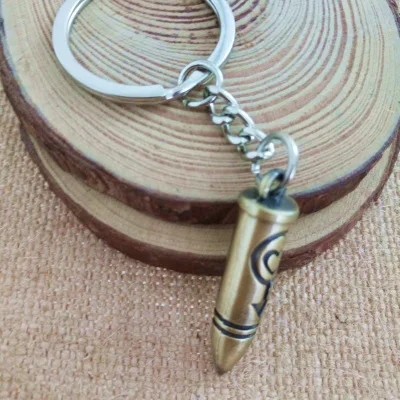 2022 High Quality Promotional Custom Gold Metal Antique Gold Bronze Gun Bullet Luxury Car Keychain