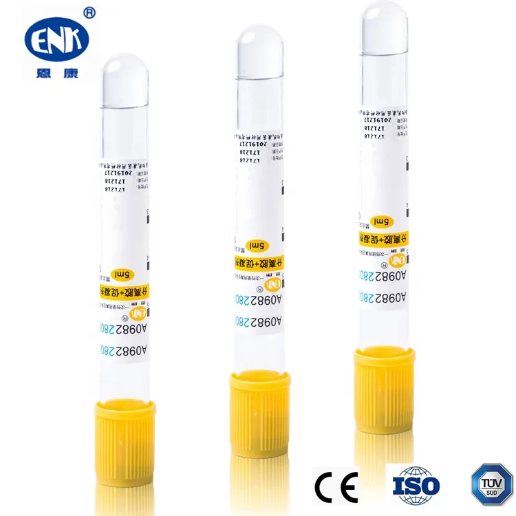 Одноразовая однотонная SSGT PT гепарин глюкоза ESR EDTA Пробирка для сбора образцов крови