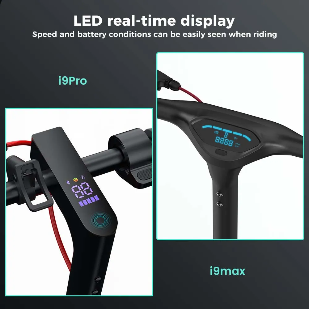 EU warehouse iScooter i9/i9Pro/i9Max motos adulto patinete moto electrica e scooter fat tire electric bike scooter