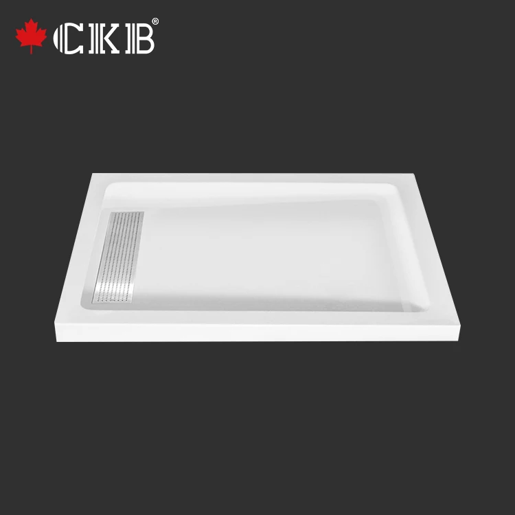 High Quality Custom Acrylic Compound Board White Black Rectangle Bathroom Shower Tray