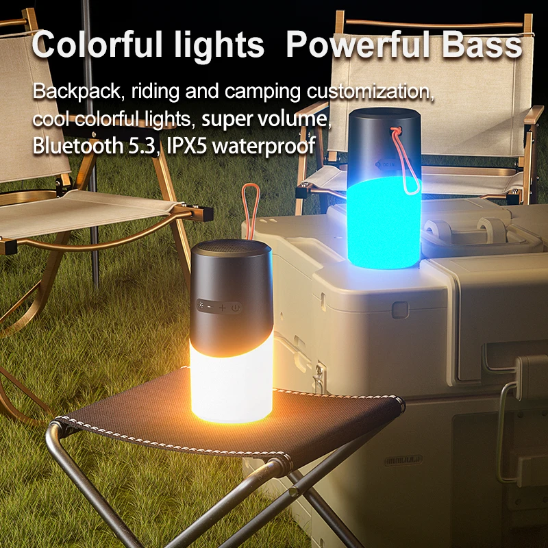 mini karaoke speaker loudspeaker box dj party speaker with microphone karaoke with camping lantern