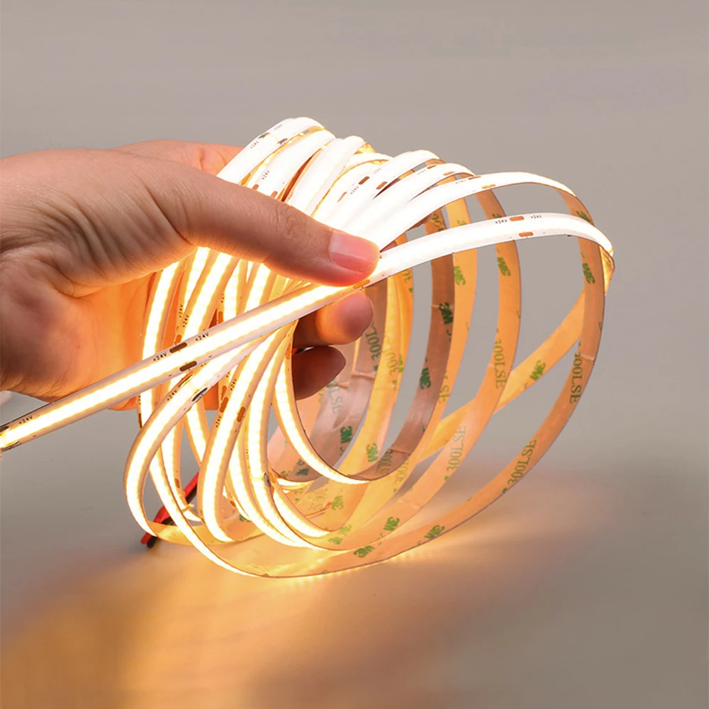 Оптовая продажа, большая светодиодная лента Cob 24 в 4000k, уличная Светодиодная гибкая умная лента для украшения