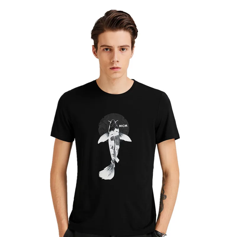 
sbamy customized bamboo organic sustainable mens T-shirt white or black 