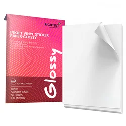 A3 transparent vinyl label paper waterproof glossy custom vinyl sticker paper a4