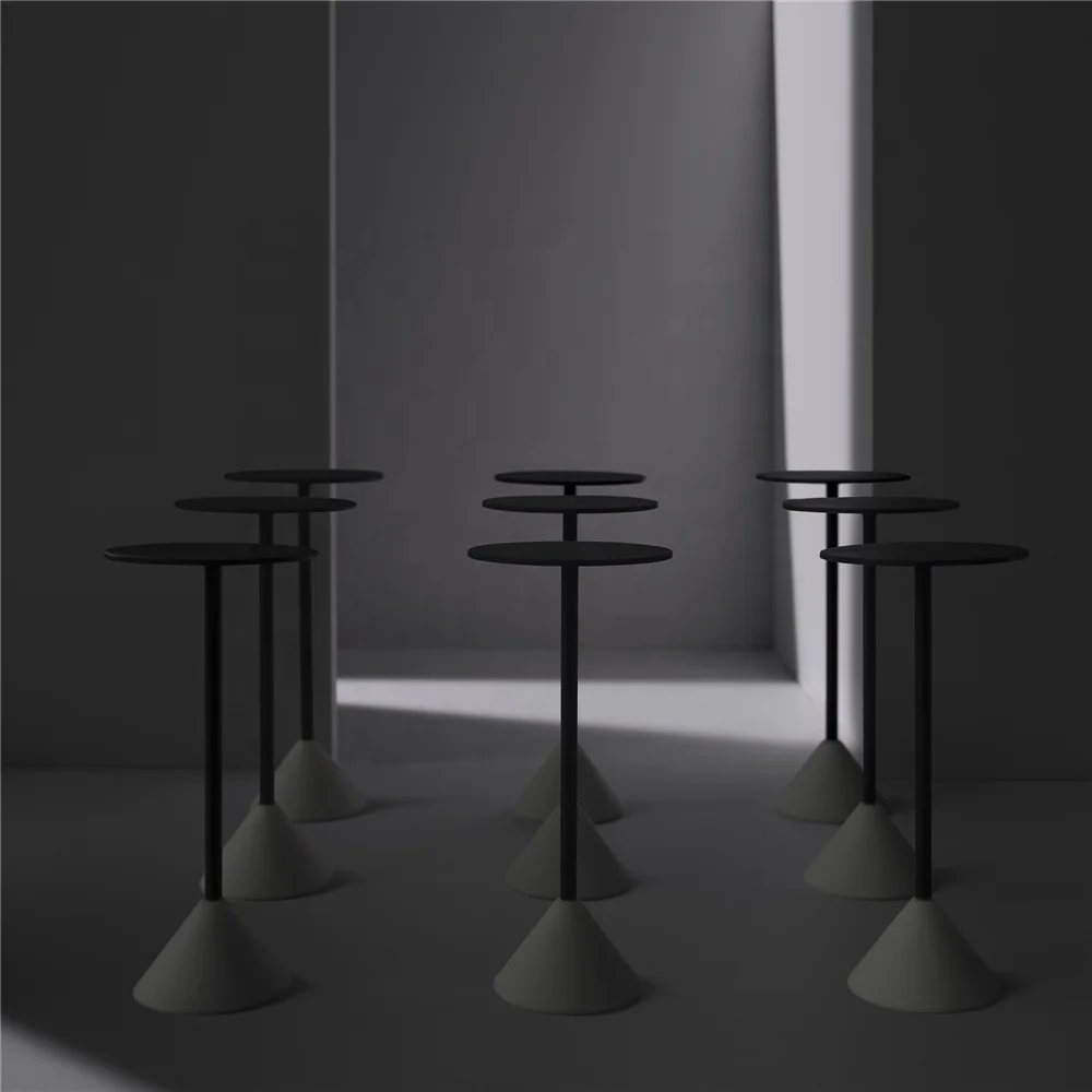 BENTU DING  concrete modern round square side table for home decor coffee shop library canteen restaurant art gallery