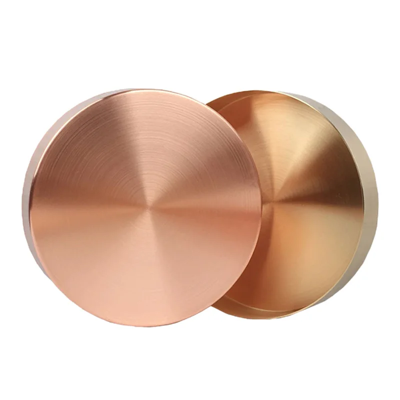 
Nordic copper retro gold rose gold ornaments jewelry storage tray brass metal round tray 