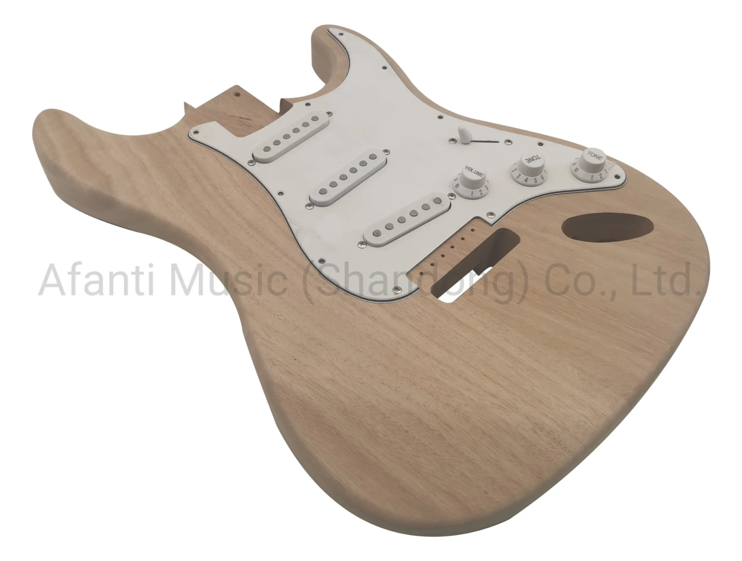 Afanti unfinished blank headstock DIY solid mahogany body Electric Guitar Kit