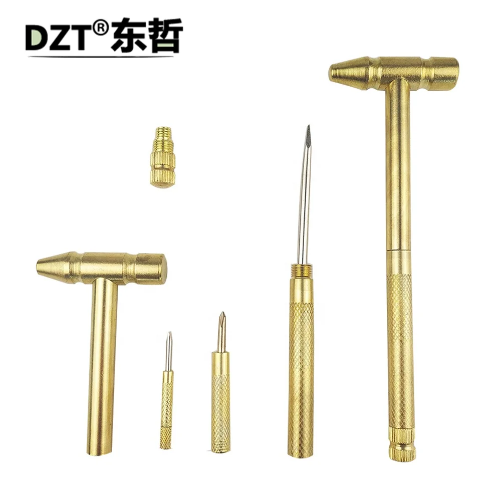 Solid Brass Copper Colour Head Sledge Hammer for Watch Repair Hammer
