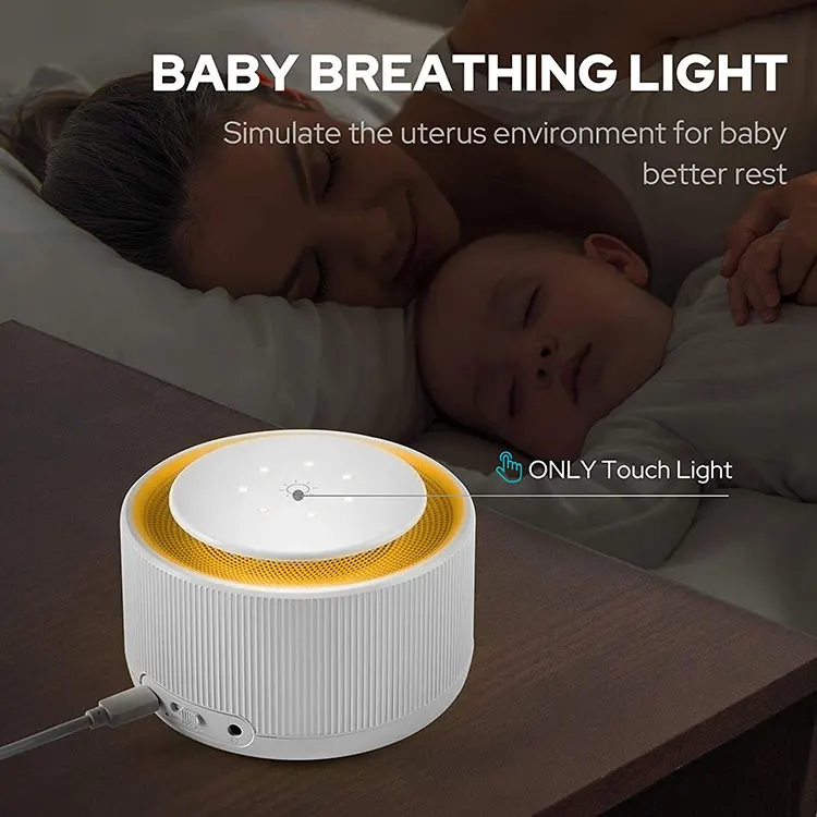 CS5  Sleeping Aid Device With Night Light Soothing Sound Machine Timing Natural Voice loud speaker White Noise Machine