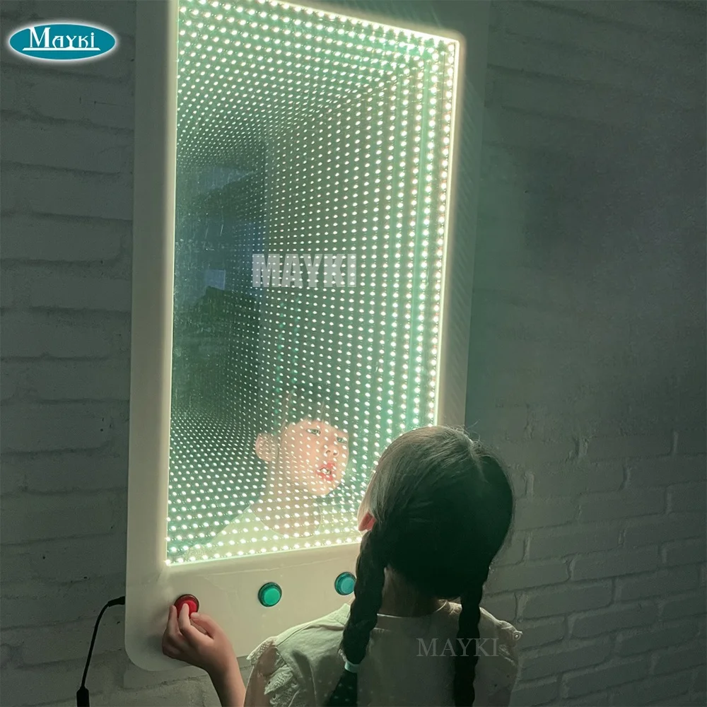 Calming Visual Stimulating Infinity Miirror Interactive Infinity Tunnel for Sensory Rooms