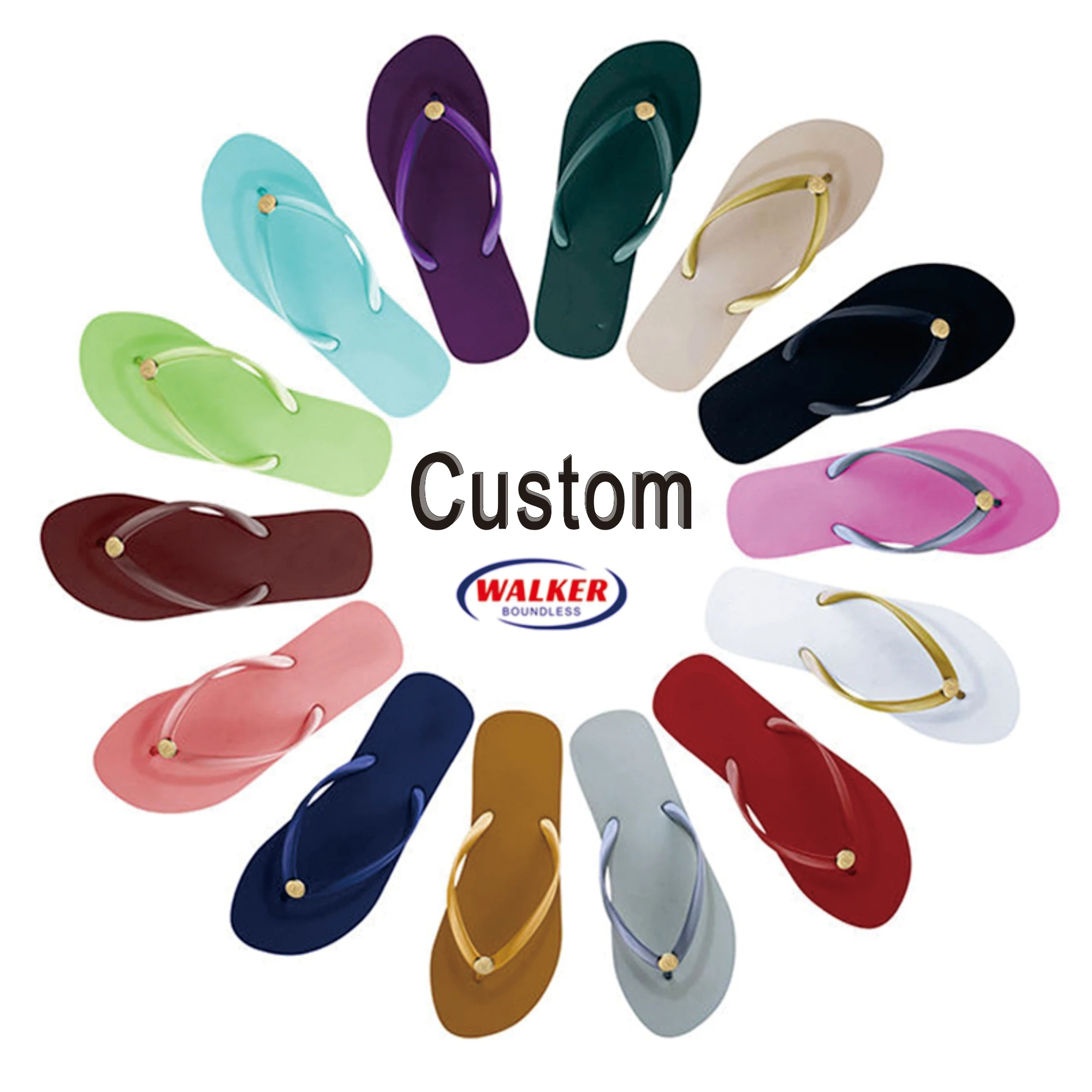 OEM/ODM Blank Beach Flip Flop Custom Logo Print Rubber Slide For Man Women Summer Party Charms Wedding Strap Slippers
