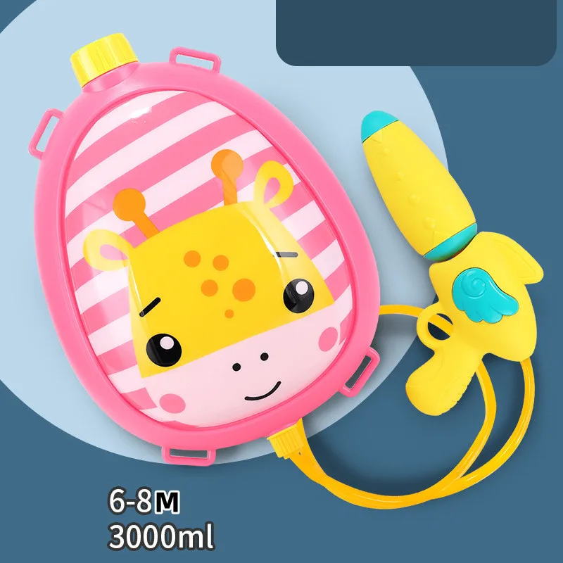 Children backpack water gun toy pull beach splashing water gun