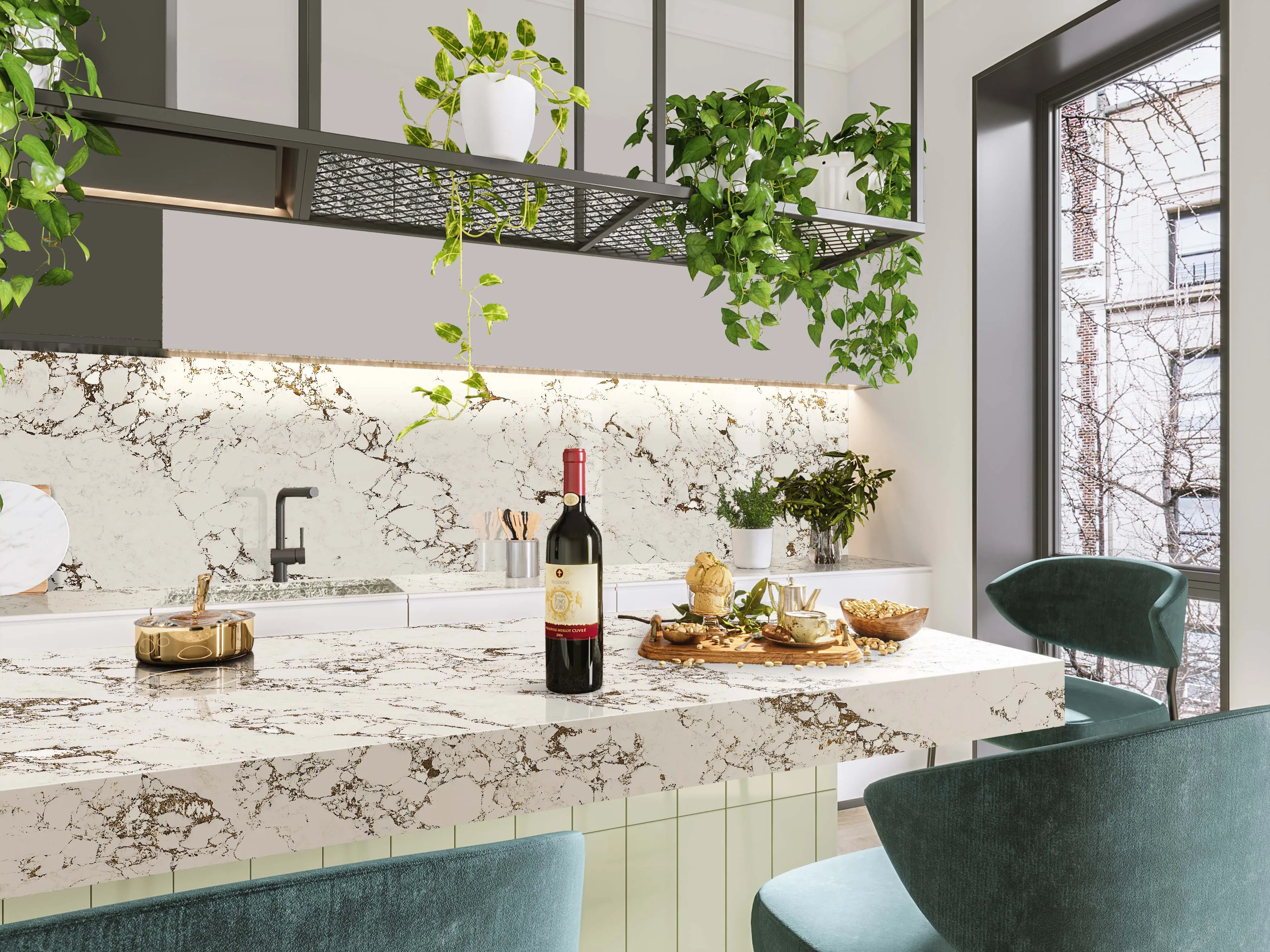 Polished zero silica artificial stone  Quartz Modern Viola Wholesale Price Artificial Marble Stone Door & Window Sills