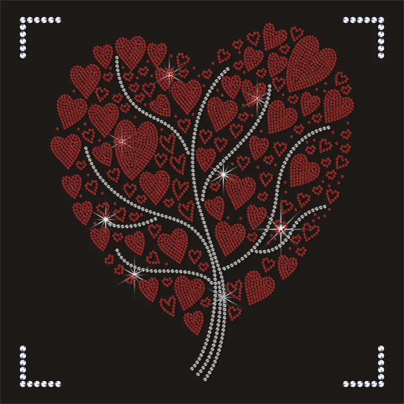 1V6P Rhinestone Transfer Machine with Heat Transfer Design 3D Iron-On Patches Cam Template for Rhinestone Patches