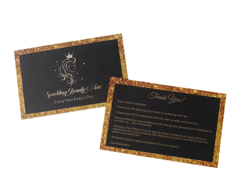 Customized Recycled Paper Offset Printing Business Thank You Greeting Card Postcards With Logo