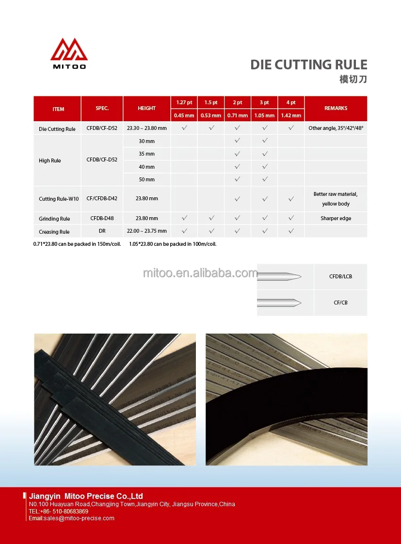 MITOO-die cutting rule