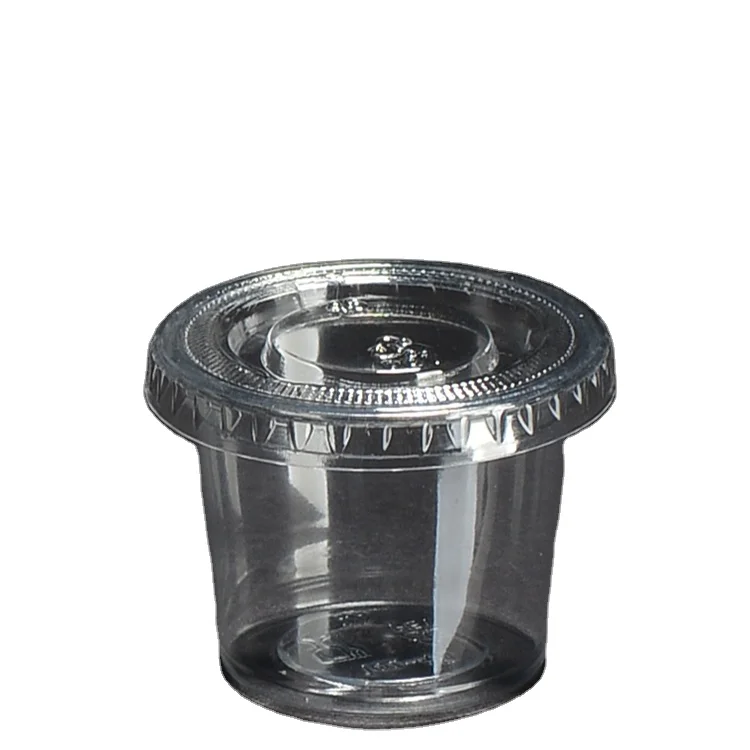 45mm Printed Logo Coffee Plastic Cup With PET Lids