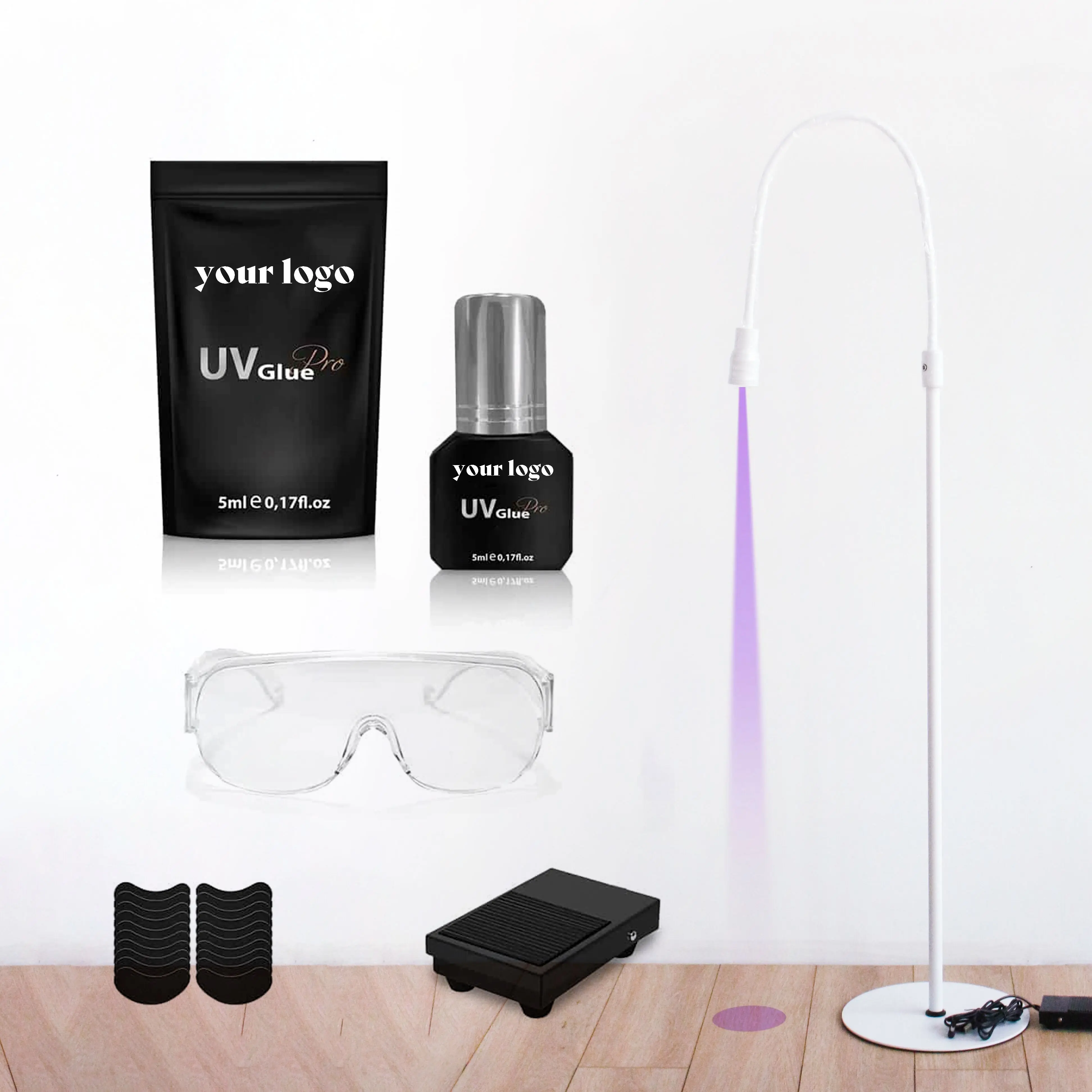 UV Lash Glue LED Eyelash Extension 5ML Glue Waterproof/Oil Proof Private Label UV Glue Eyelash Adhesive
