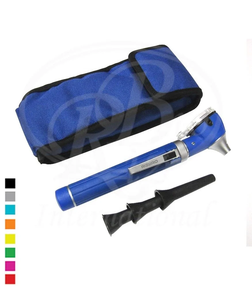 Mini Pocket Fiber Optic Otoscope Black Medical Ent Diagnostic Set pocket sized ophthalmoscope and otoscope