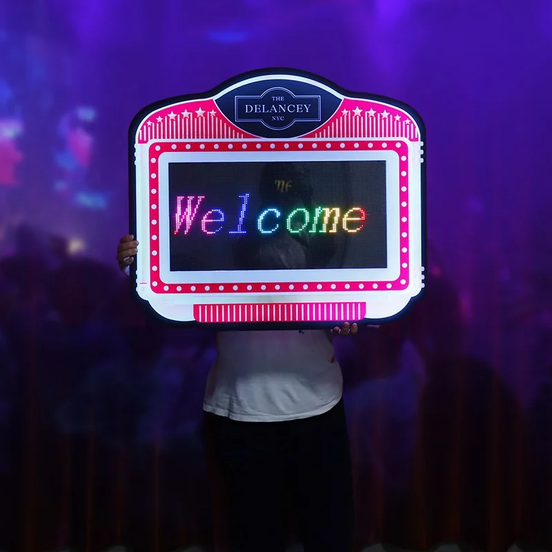 Bar Nightclub custom VIP Bottle Presenter Service Sign Glorifier Happy Birthday Letter LED scrolling Message Display Board