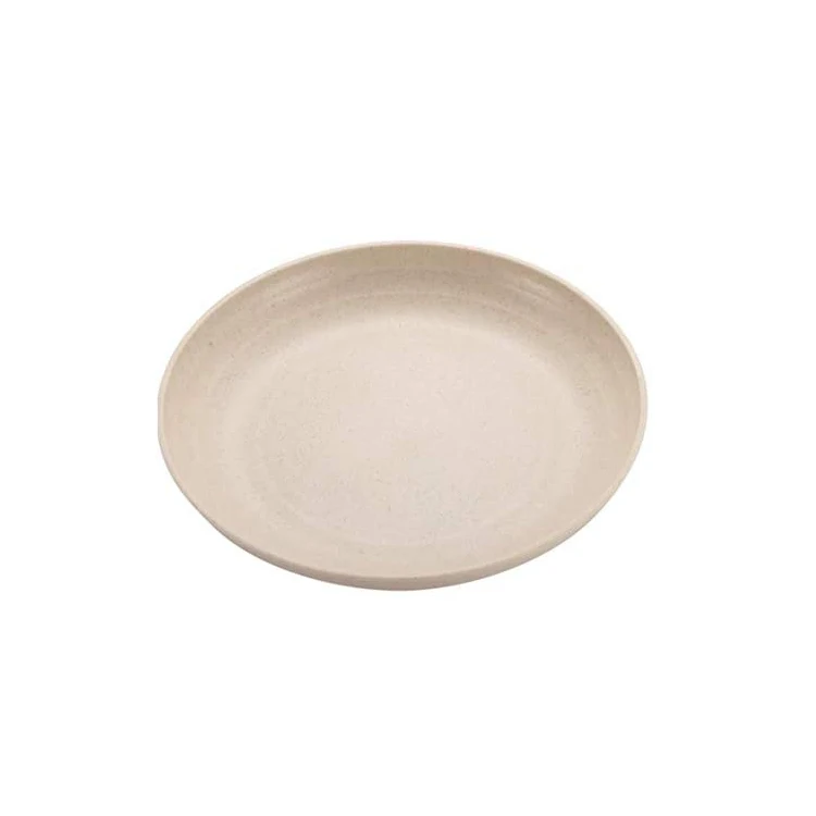 
Biodegradable Wheat Tableware Reusable Round Wheat Straw Plates Food Grade 