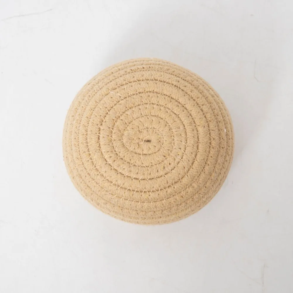 Hot selling Baby Mini Brown Cotton Rope Basket Woven Storage Basket