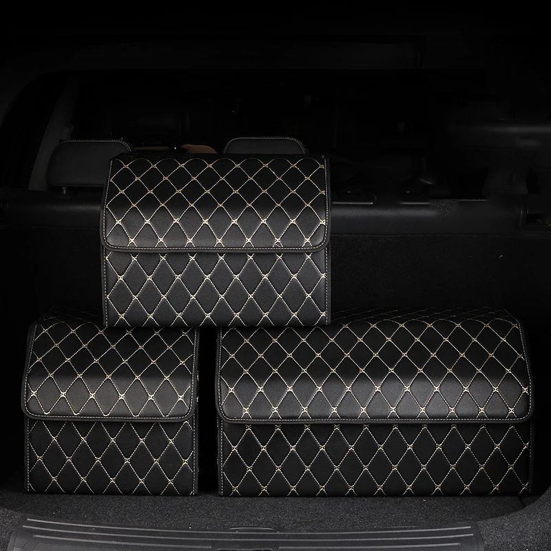 
Foldable PU Leather Car Trunk Collapsible Storage Organizer Bin Container Box For Suv Vehicle 