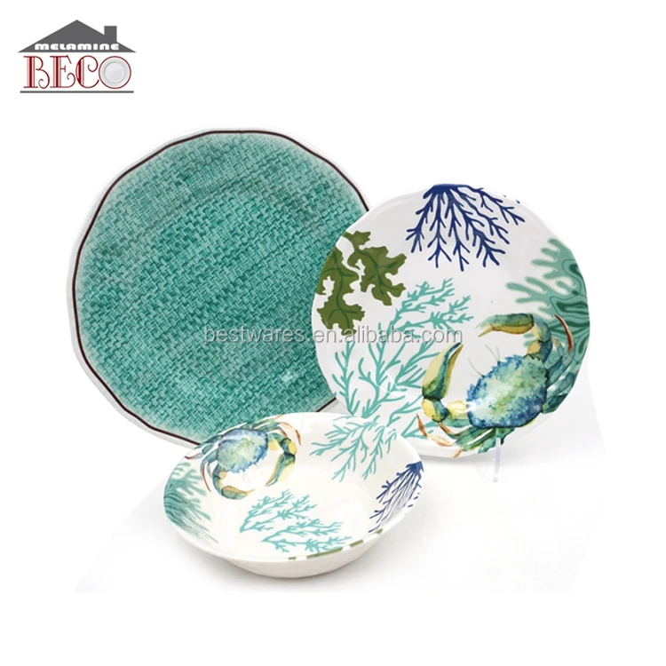 2020 New Design Outdoor Plastic Melamine Dinnerware Set