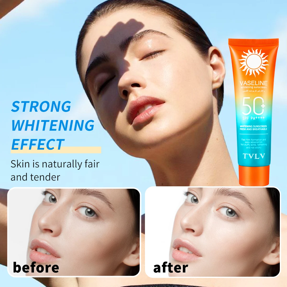 Private label women sun cream lotion sun block cosmetic High sun protection spf 50+ Anti-uv sunscreen tanning for face care