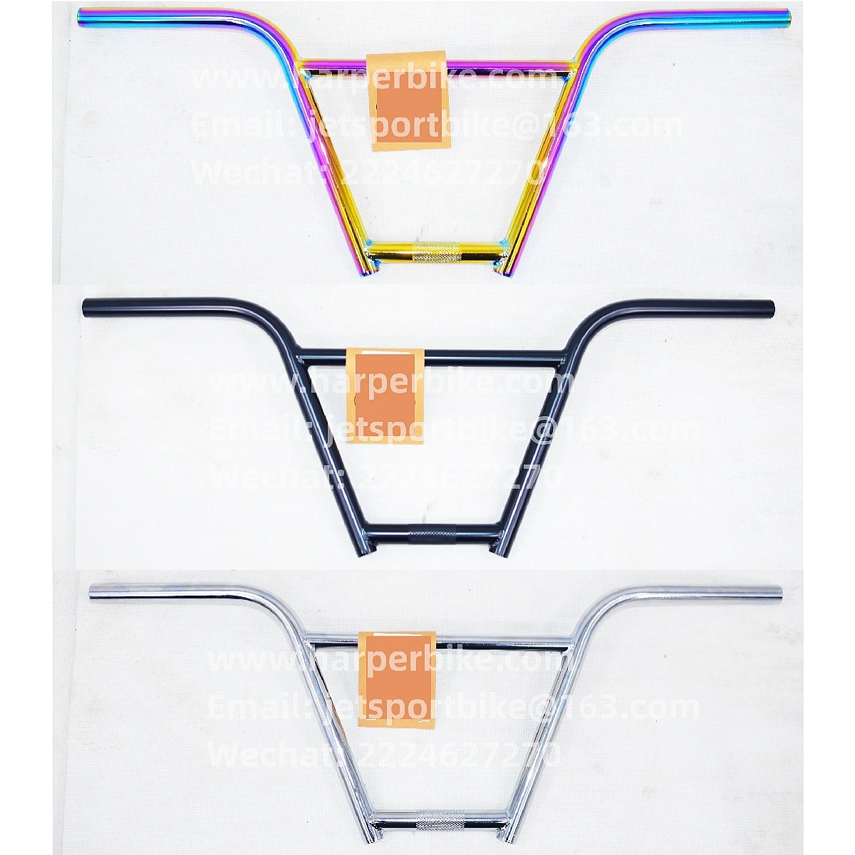 Stock ready 4130 Chromoly Steel Cycle BMX Handle bars 4 pieced design with various colors