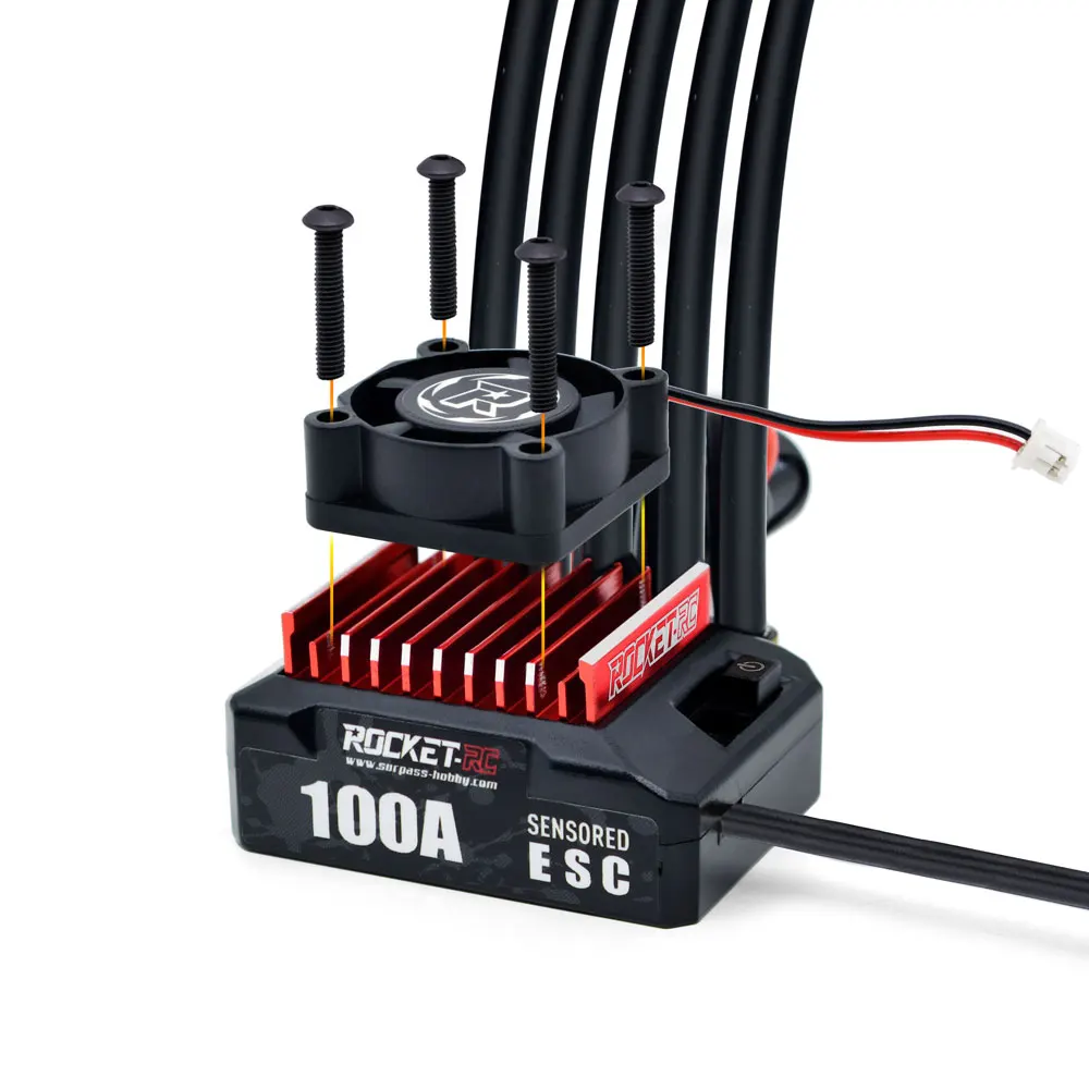 Rocket-RC 100A ESC 2~3S Brushless Electronic ESC 4A/6V BEC for 1/10 Buggy Drifting RC Cars