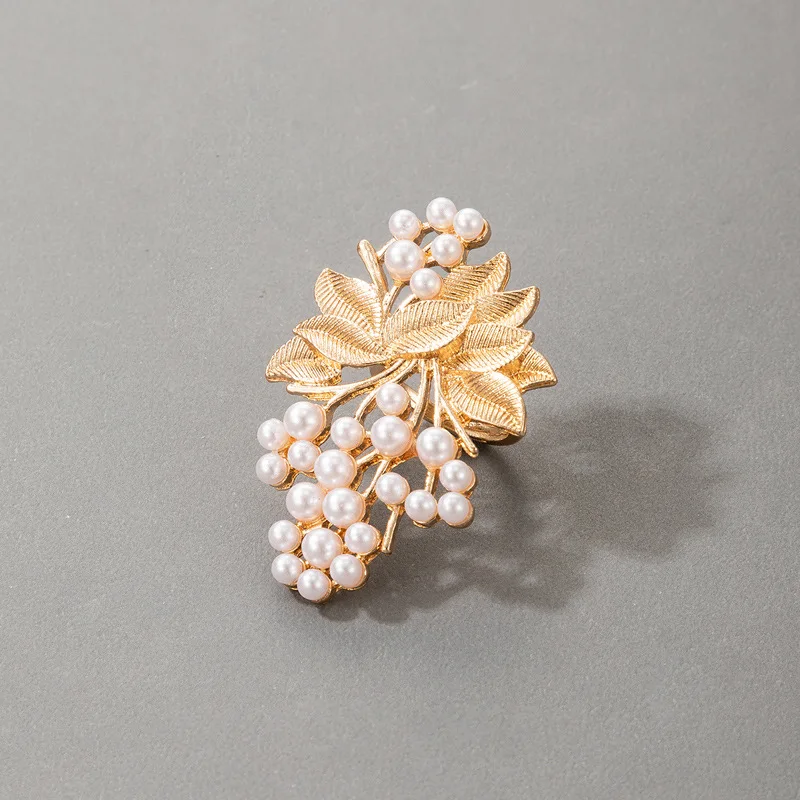 Personalized Exaggerated Jewelry Wholesale Customization Geometric Irregular Party Banquet Pearl Lady Gold Ring