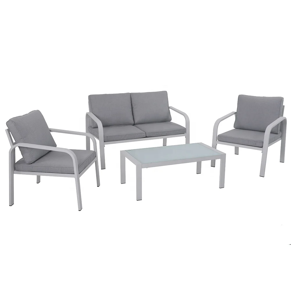 
Hotel Hall Lobby People Resting Comfortable Sofa Set Includes 2pcs Single Sofa and 1pc Loveseat Sofa and Side Table 