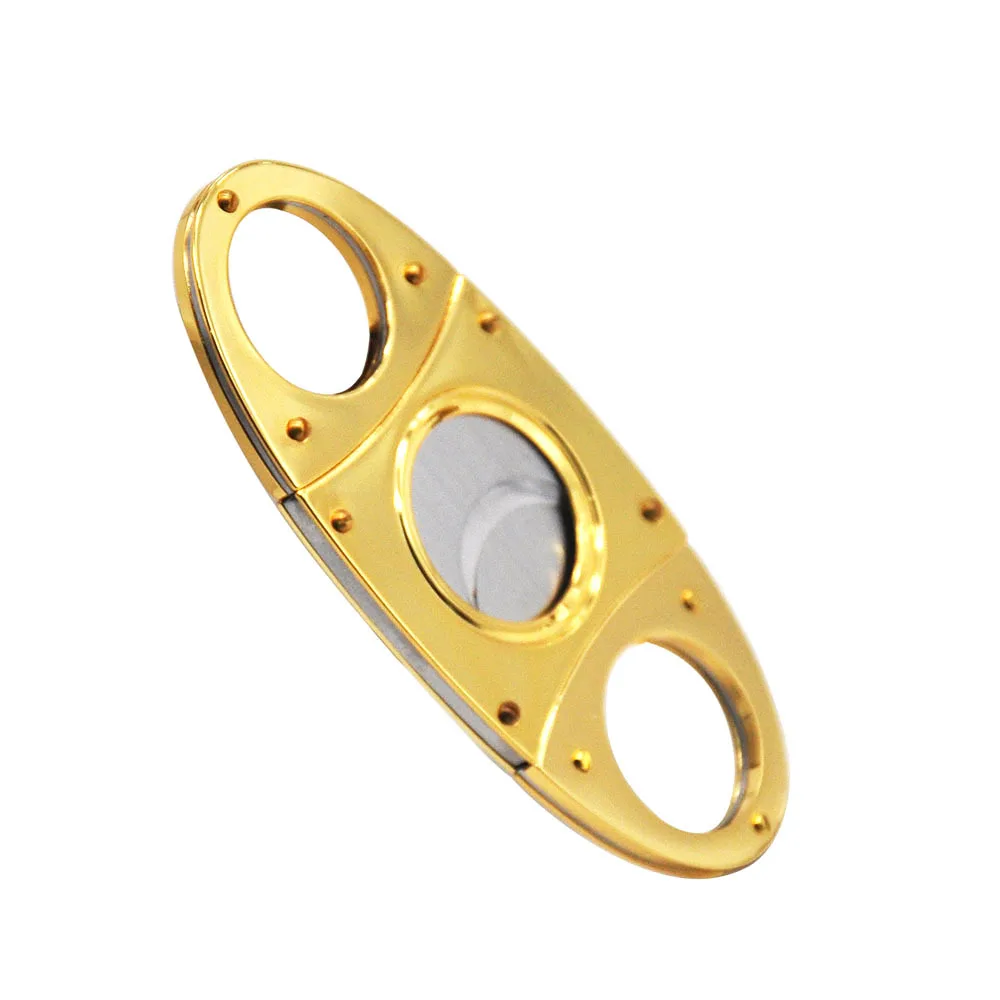  Luxury Cigar Accessories Stainless Steel Guillotine Double Cut Blade Scissors Antique Bronze Gold