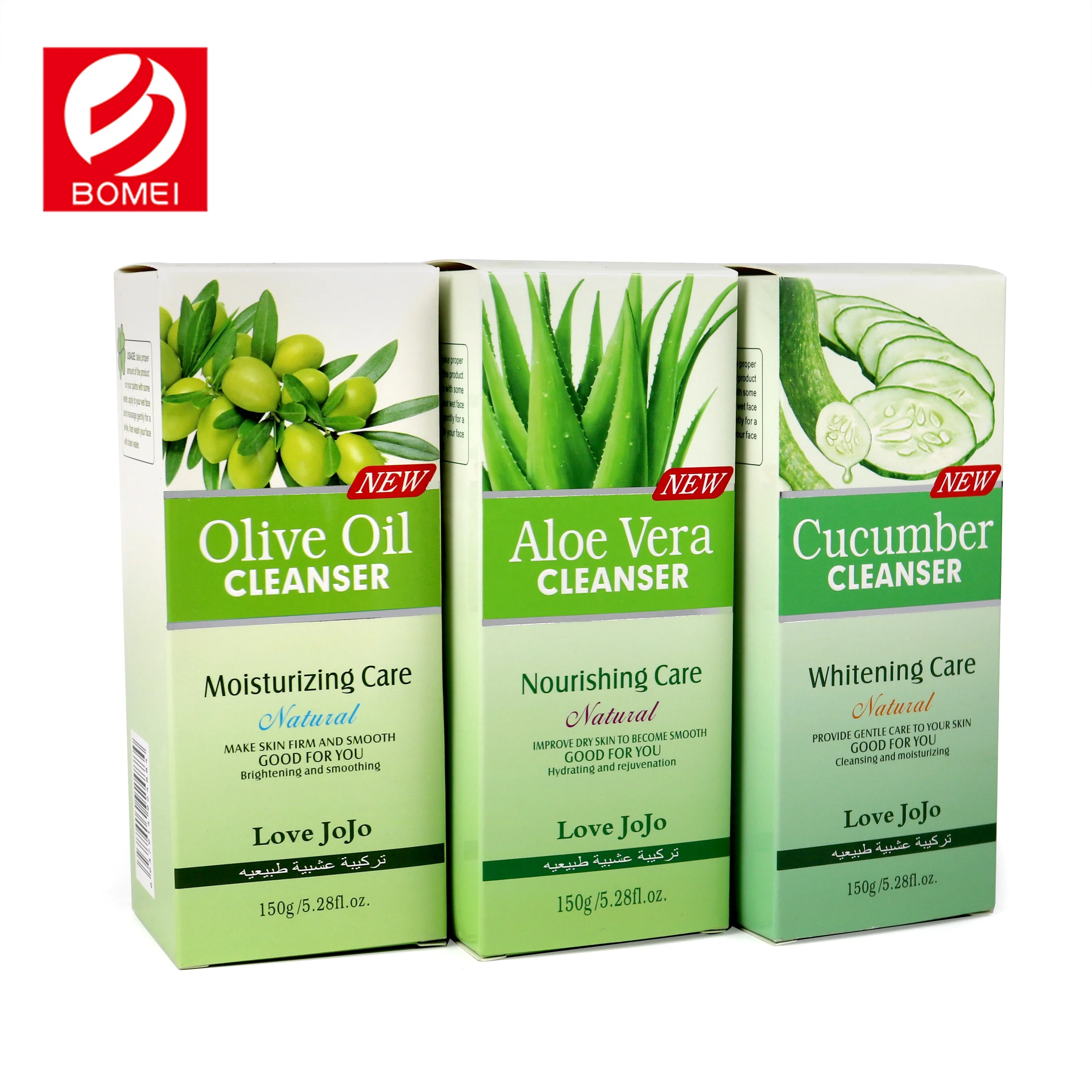 
Private label aloe vera olive oil nourishing face wash facial cleanser 